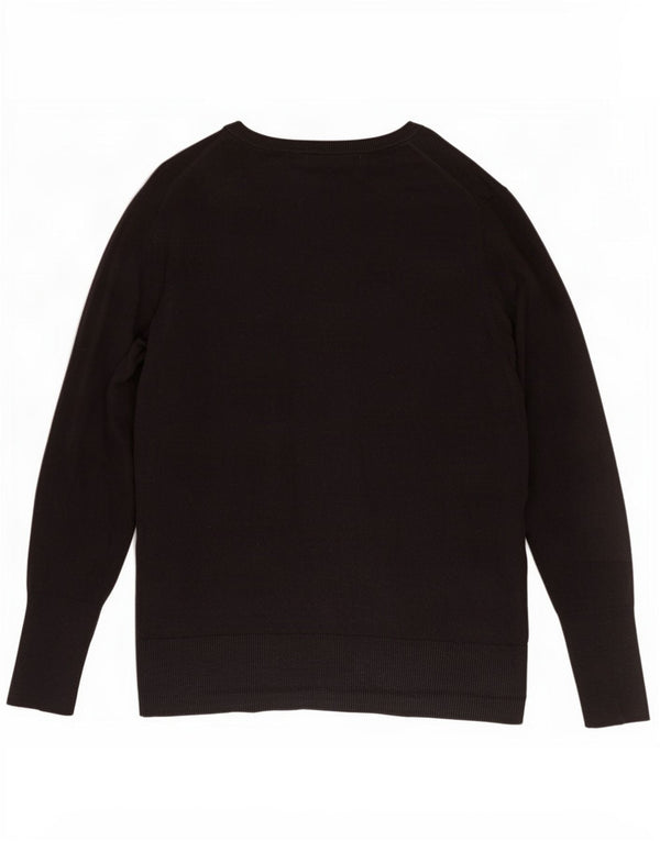 Pulover cardigan pentru femei Eddie Bauer UK 20 2XL bumbac negru