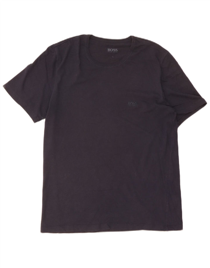 Tricou pentru bărbați Hugo Boss Top mare din bumbac bleumarin
