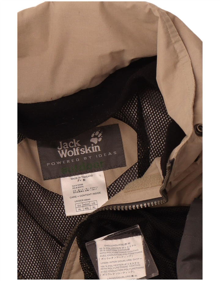 Jack Wolfskin Jachetă de ploaie pentru bărbați UK 42 XL Bej Poliester color bloc