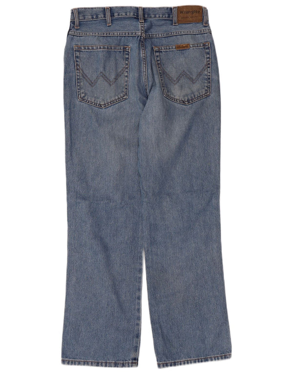 Blugi drepti WRANGLER pentru bărbați, cu ajustare normală, W32 L30, bumbac albastru
