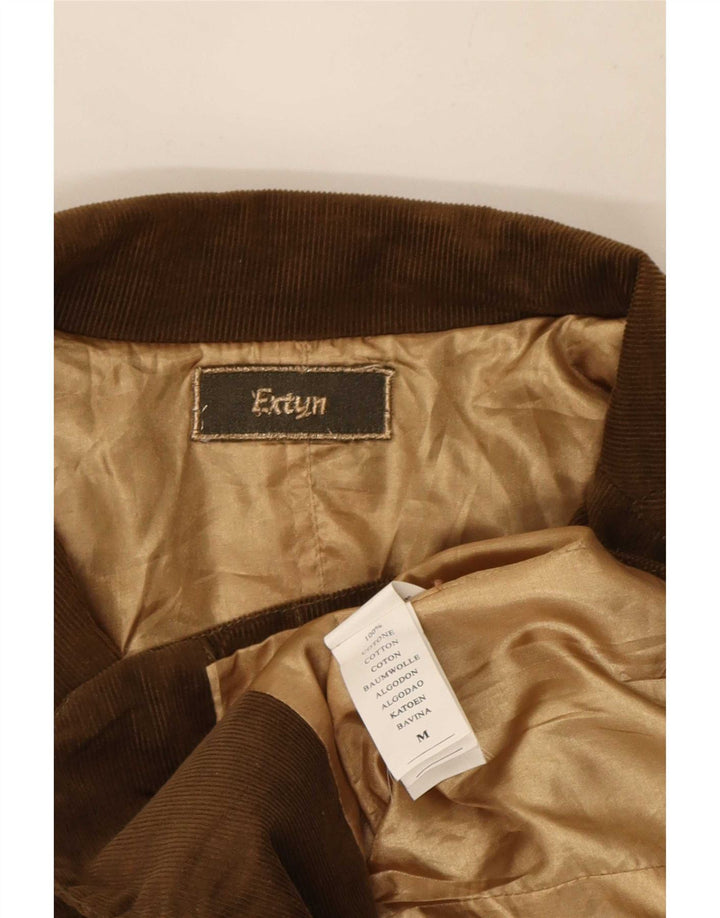 Jachetă blazer din velur cu 2 nasturi Extyn pentru femei UK 12 bumbac maro mediu