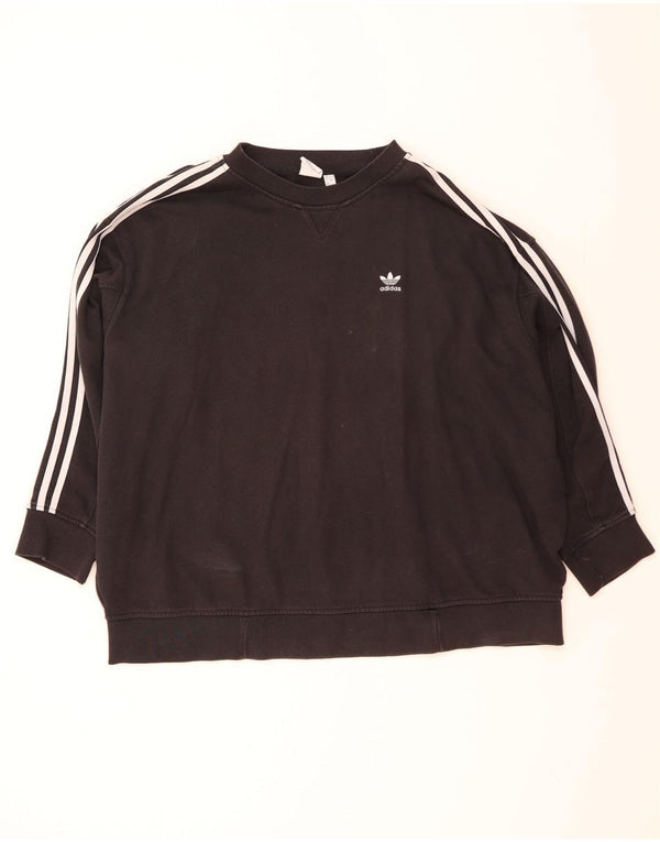 Pulover adidas supradimensionat pentru femei UK 20/22 XL bumbac negru
