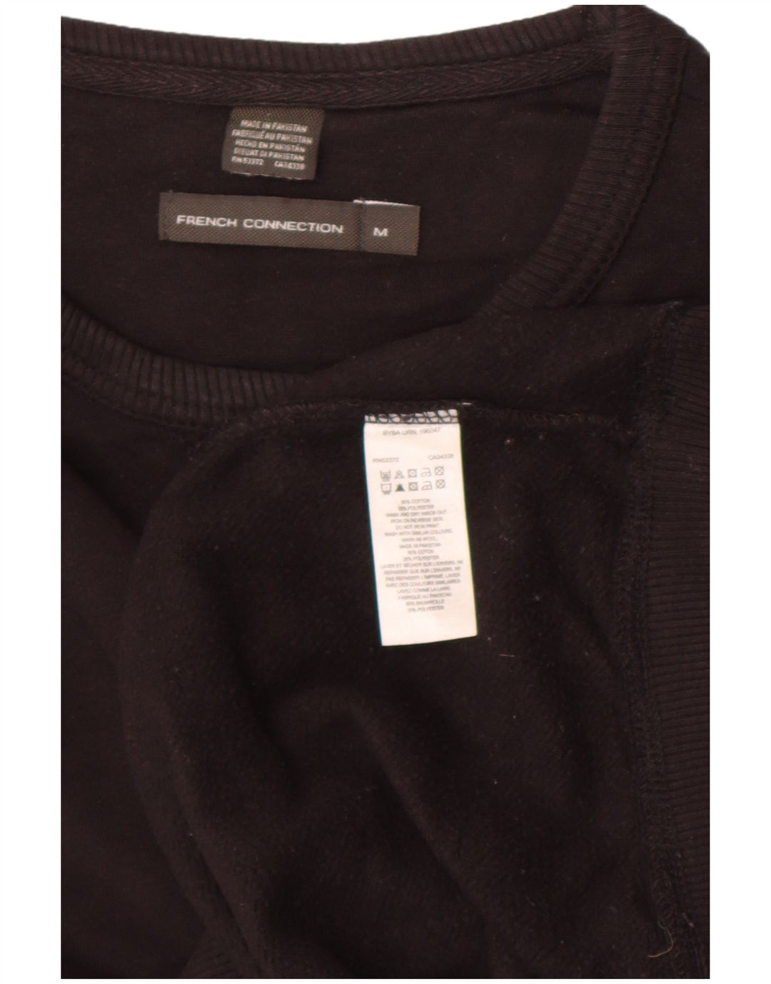 FRENCH CONNECTION Hanorac pentru bărbați Pulover Medium Negru Bumbac