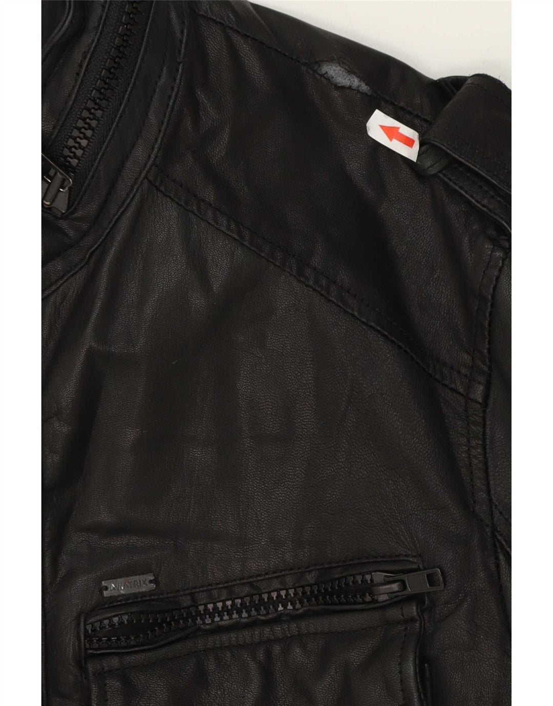 Jachetă militară din piele pentru bărbați Aviatrix UK 38 Medium Black