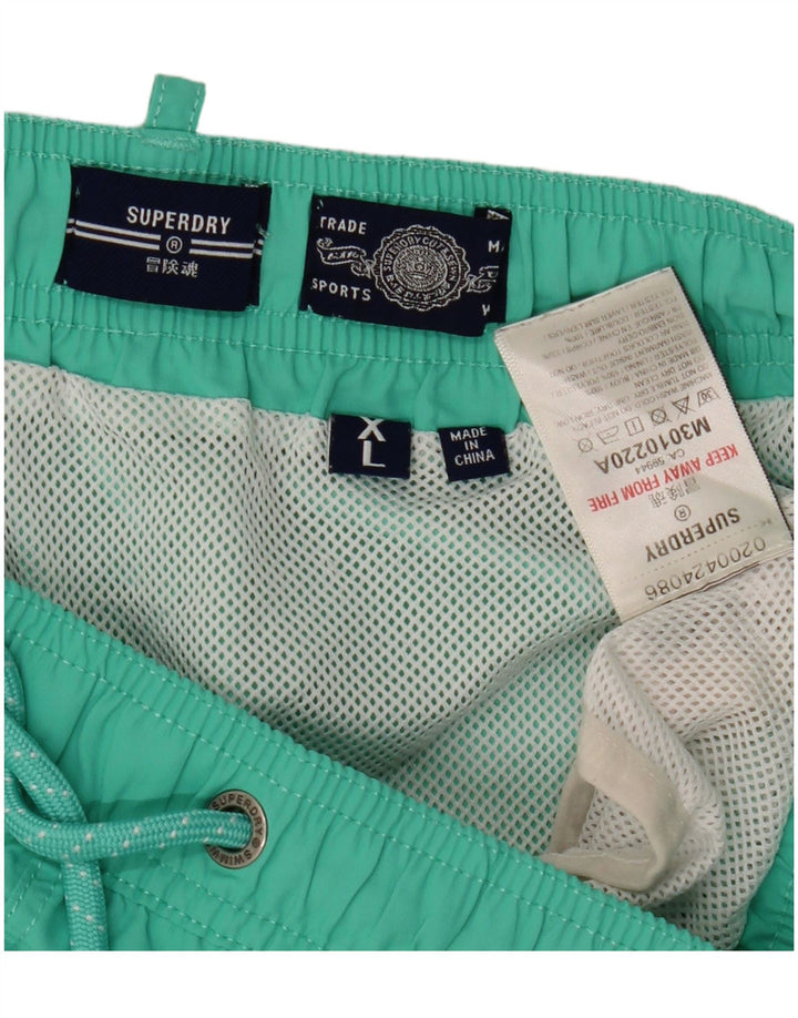 Pantaloni scurți de înot grafic pentru bărbați Superdry XL poliester verde