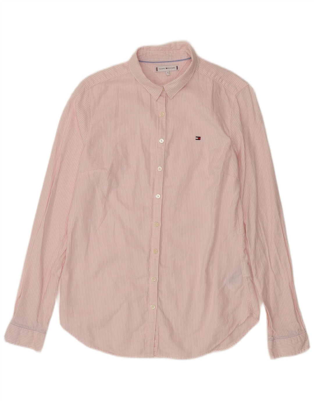 Cămașă Tommy Hilfiger pentru femei US 8 Medium Pink Striped Bumbac