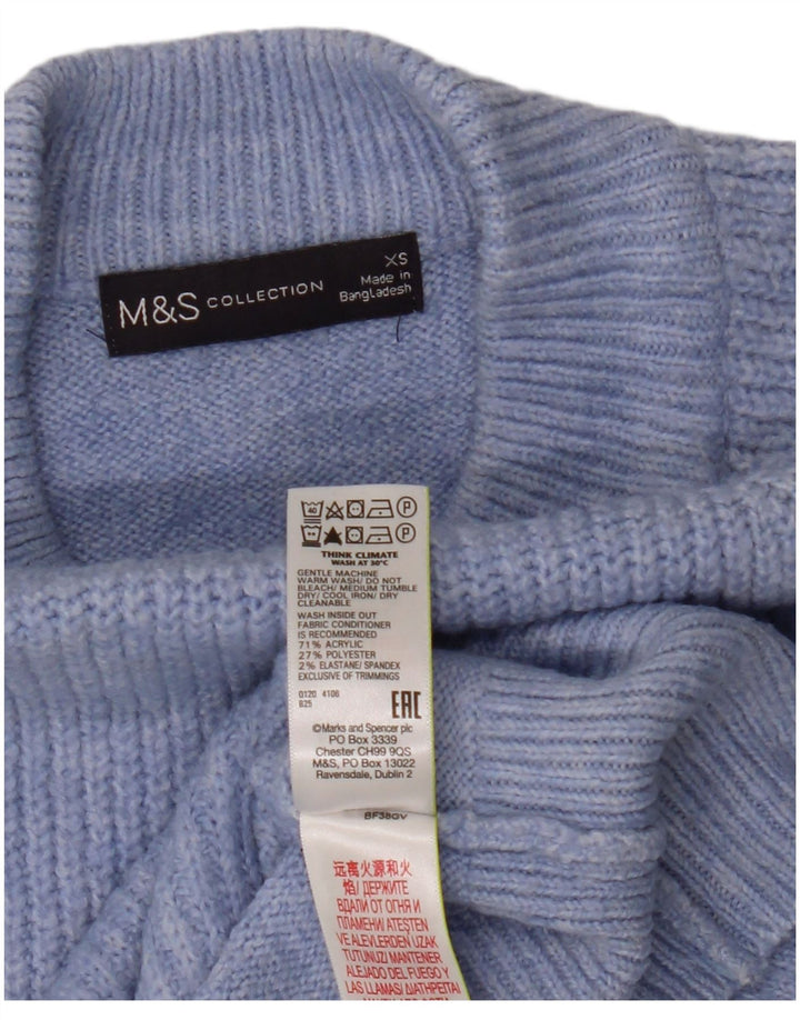 Pulover cu gât țestoasă supradimensionat pentru femei Marks & Spencer UK 6 XS Albastru