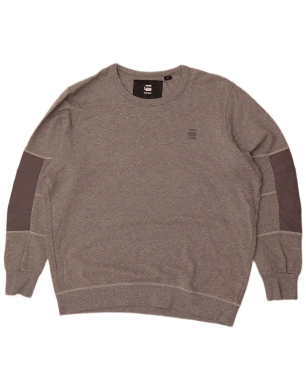 Pulover pentru bărbați G-Star, 2XL, bumbac color bloc, gri