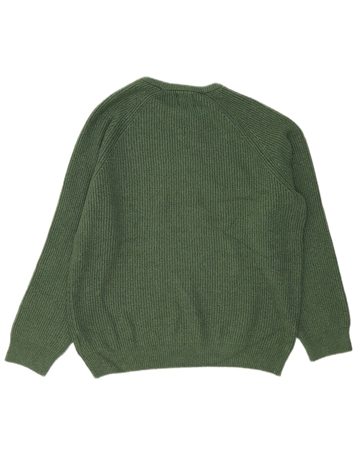 Pulover pentru bărbați Marks & Spencer cu gât crew pulover XL verde poliamidă