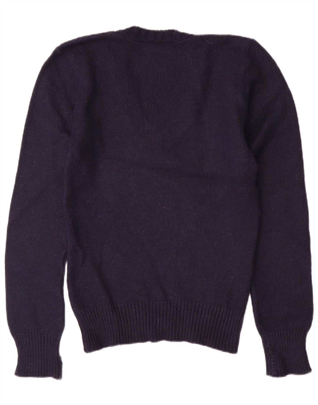 Pulover VINTAGE pentru femei cu decolteu în V UK 10 Mic bleumarin