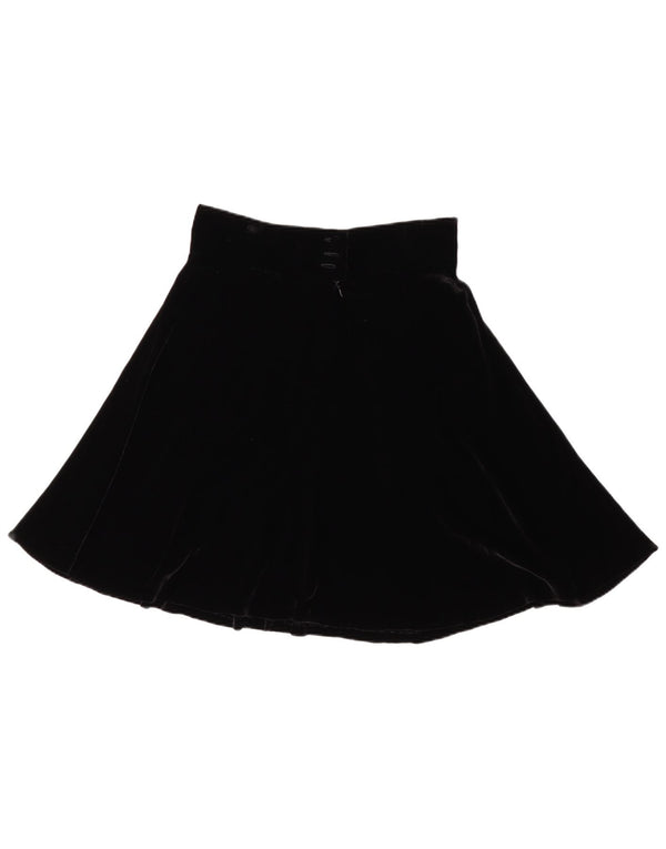 Fustă A-Line din catifea cu talie înaltă Sportmax pentru femei UK 16 Large W30 Black