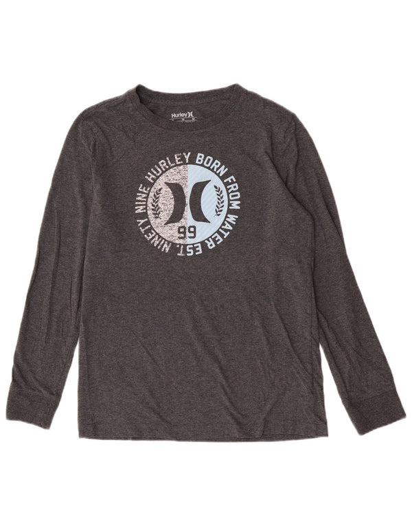 Hurley Boys Graphic Top Maneca lunga 13-14 ani XL bumbac gri