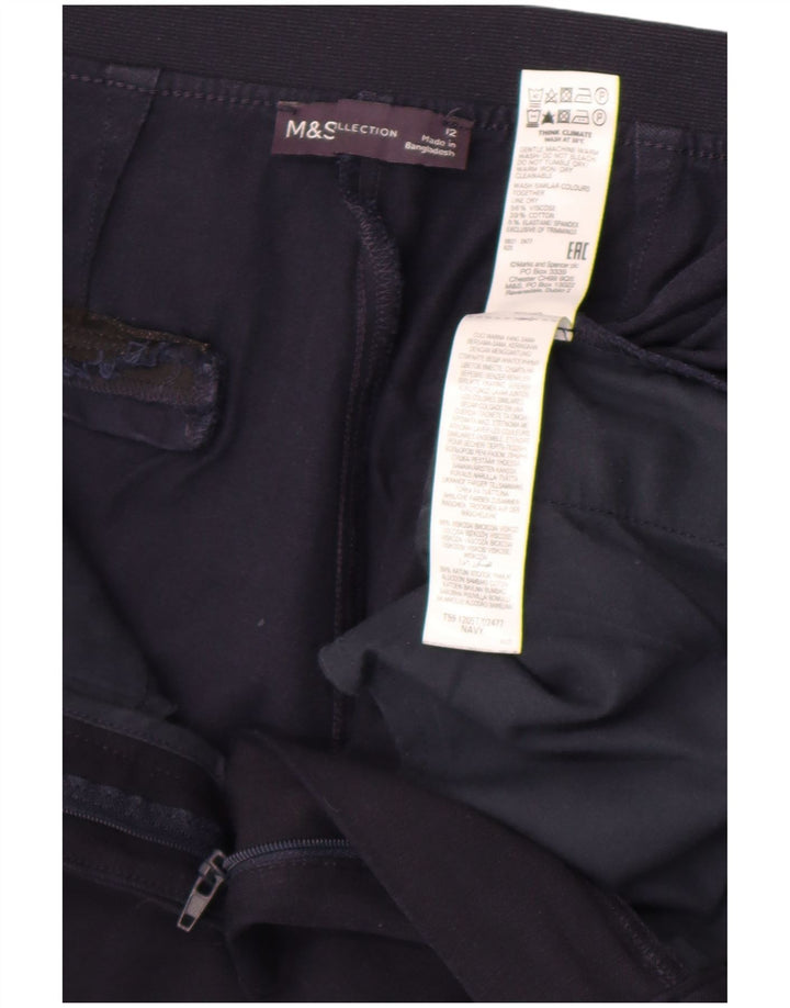 Pantaloni de costum pentru femei Marks & Spencer UK 12 Medium W30 L26 Bleumarin