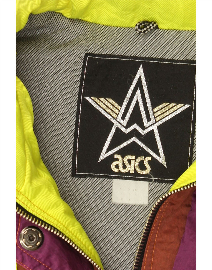 Jachetă de schi cu glugă grafică Asics pentru bărbați UK 44 2XL, multicoloră