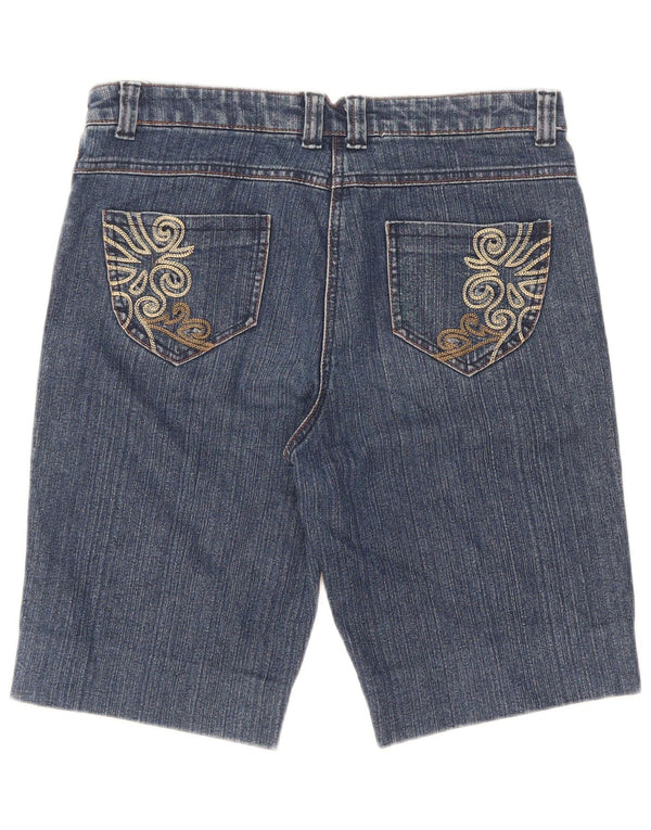 Pantaloni scurti din denim pentru femei M&Co UK 12 Medium W32 Bumbac albastru