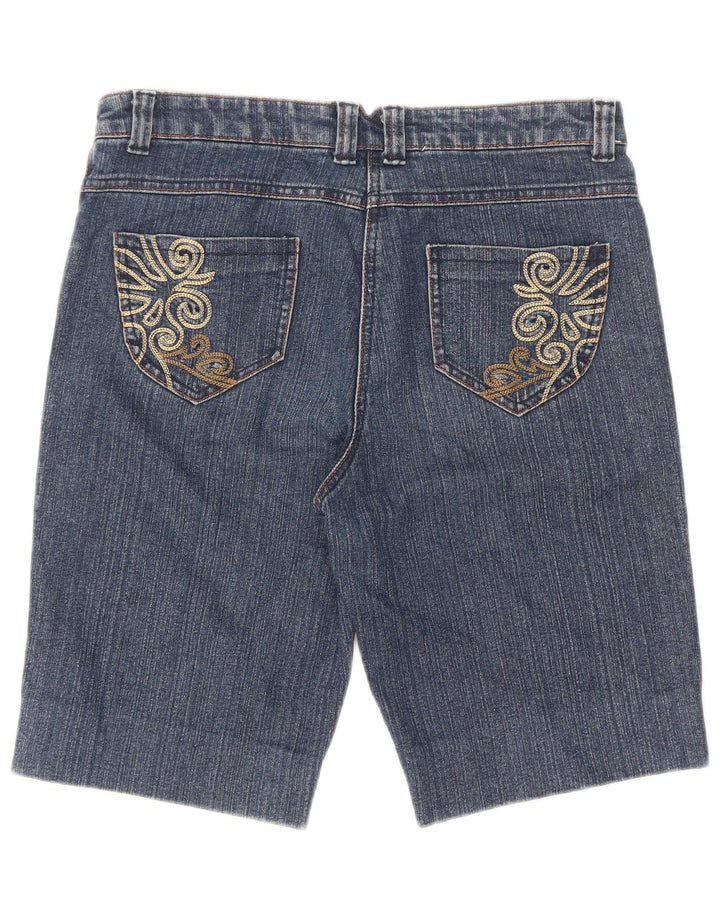 Pantaloni scurti din denim pentru femei M&Co UK 12 Medium W32 Bumbac albastru