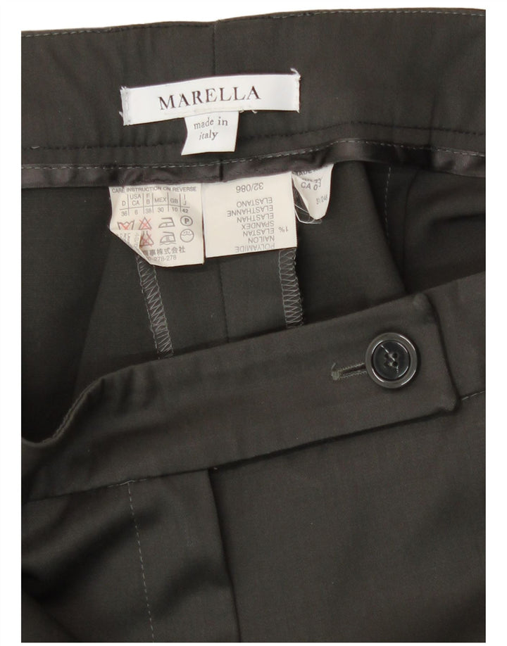 Costum pentru femei Marella, 2 nasturi, 2 piese UK 10 Mic L27 L30 Lână maro