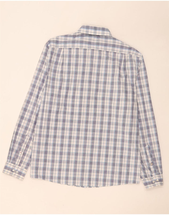 Cămașă pentru bărbați Tommy Hilfiger Mărimea 16 1/2 mare, cu carouri albastre