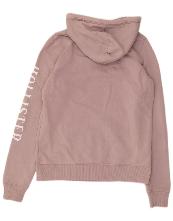 Jumper Hollister pentru damă, grafic supradimensionat, cu glugă, UK 6 XS, bumbac roz