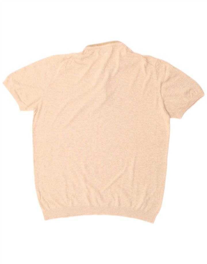Tricou polo Massimo Dutti pentru bărbați, mare, bej, bumbac