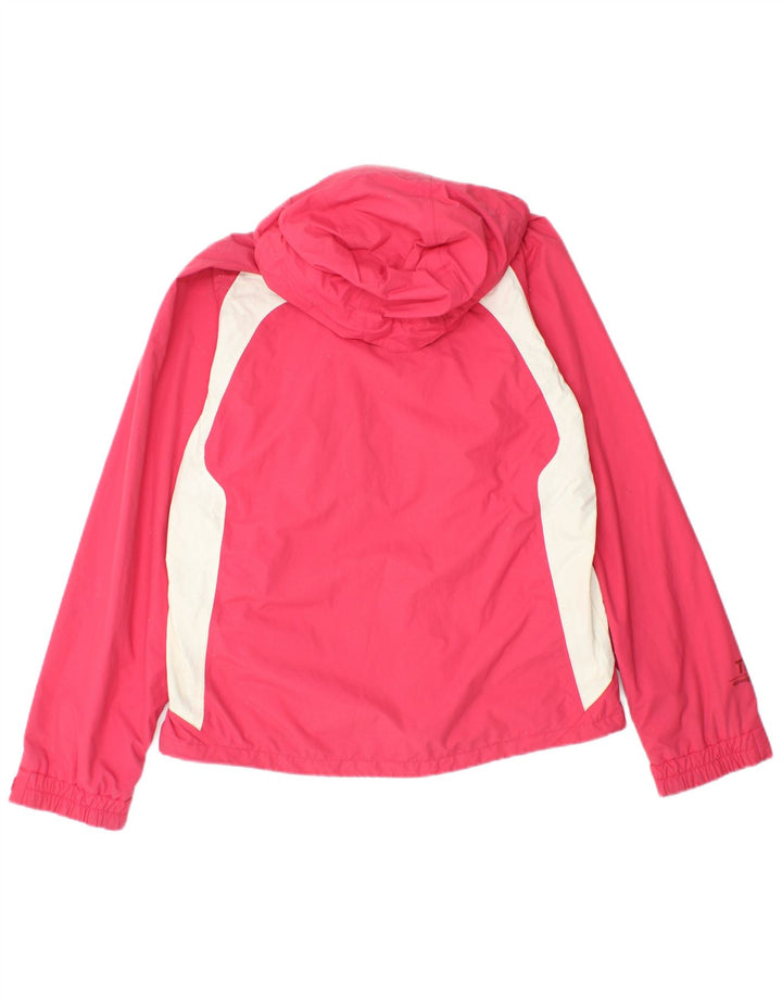 HENRI LLOYD Womens Oversized Hooded Rain Jacket US 2 XS Pink Colourblock