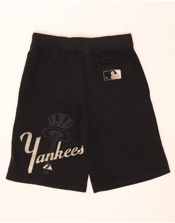 Pantaloni scurți sport Majestic pentru bărbați, New York Yankees, mici, negru