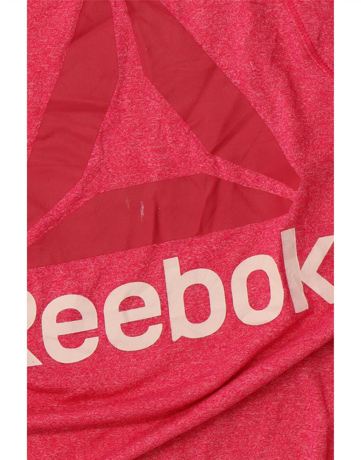 Top cu vestă grafică pentru femei REEBOK UK 14 Large Pink
