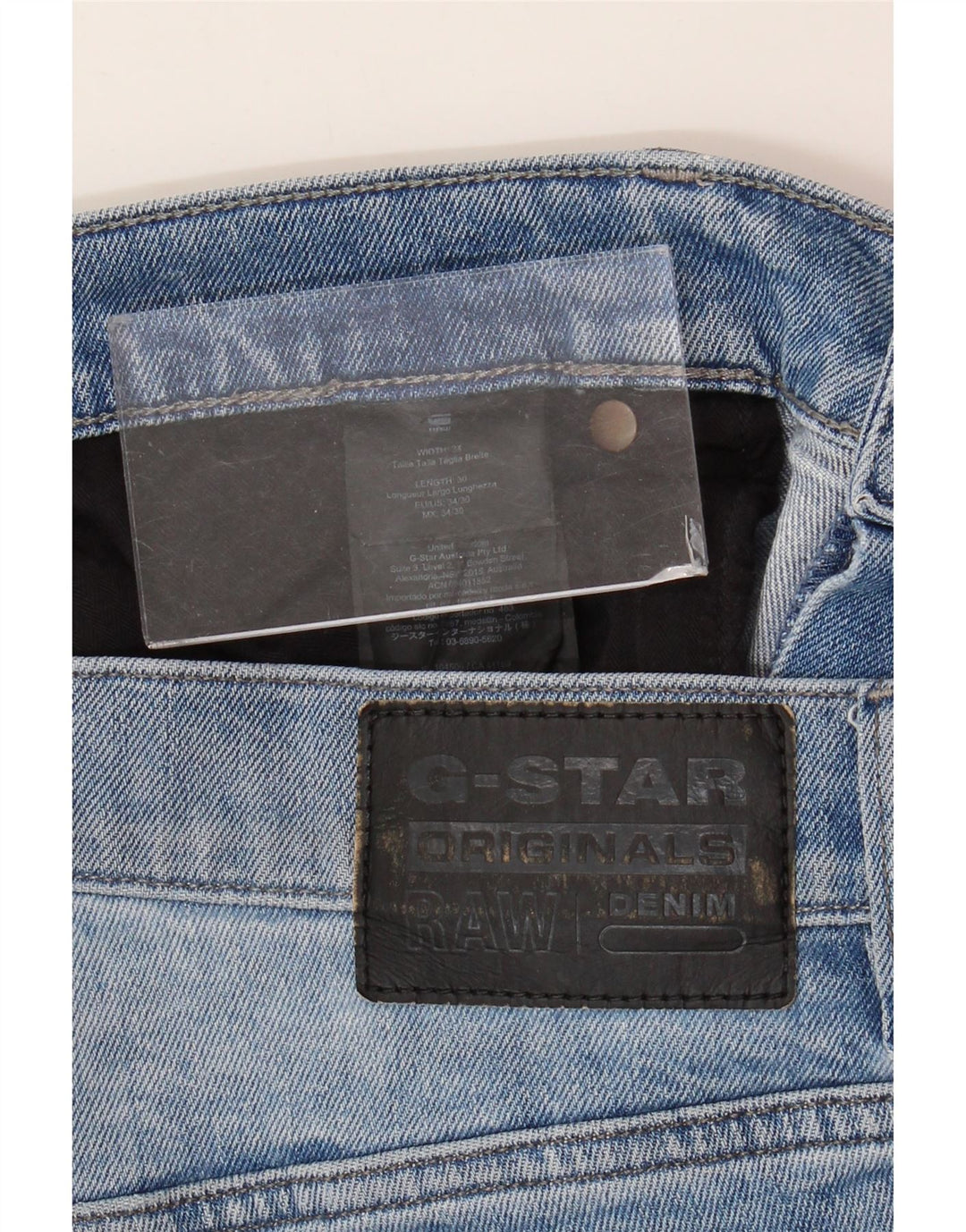Blugi drepti pentru bărbați G-Star W34 L30 Bumbac albastru