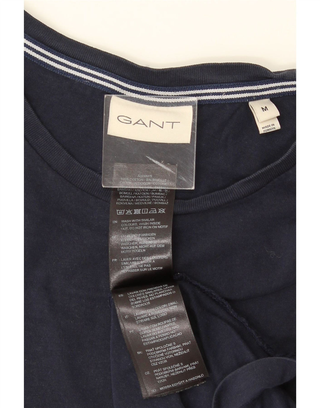 GANT Bărbați Tricou Top Mediu Bleumarin Bumbac
