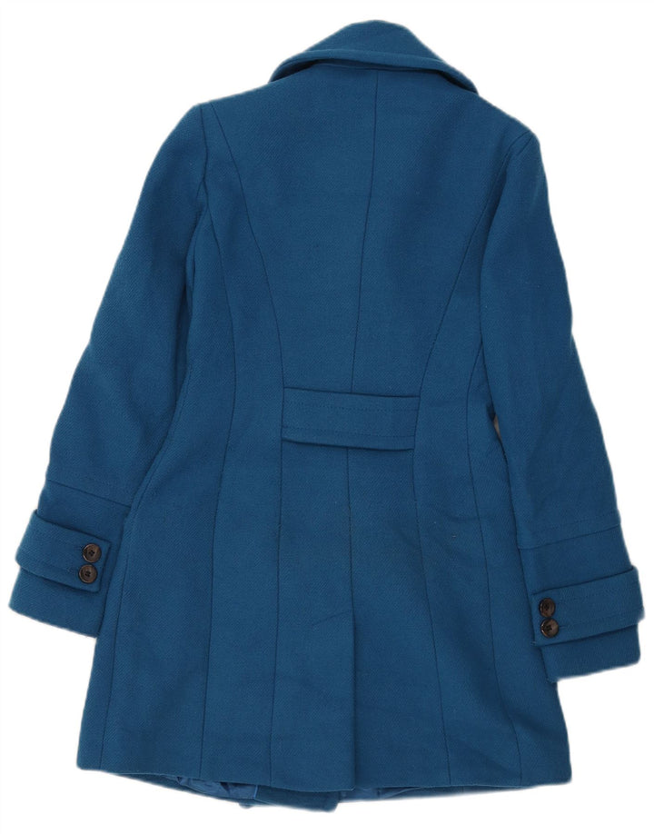 Marks & Spencer palton dublu pentru femei UK 6 XS poliester albastru