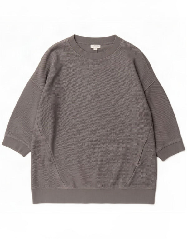 Cos Pulover supradimensionat pentru femei cu gâtul turnat, UK 10 Small Grey Bumbac