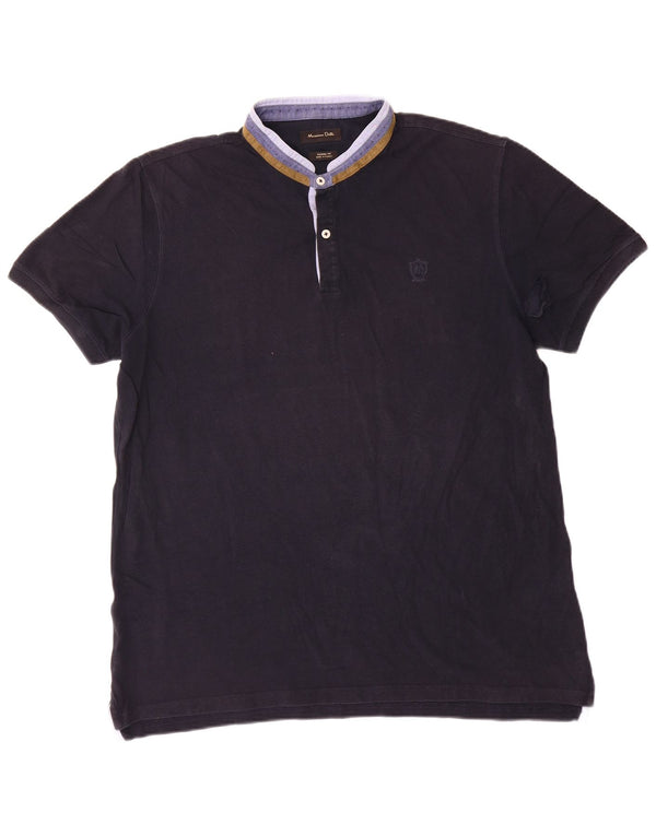 Cămașă polo Massimo Dutti pentru bărbați, XL bleumarin