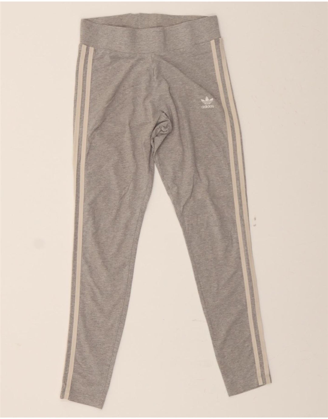 ADIDAS Womens Leggings UK 10 Small Grey Cotton Vintage Adidas and Second-Hand Adidas from Messina Hembry 
