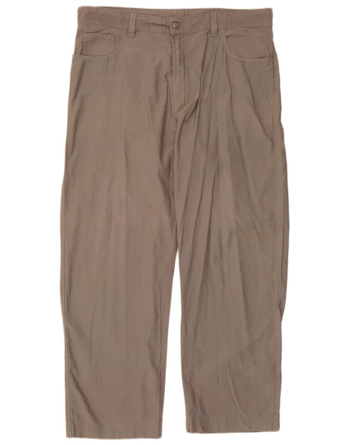 ERMENEGILDO ZEGNA Pantaloni casual drepti pentru bărbați W42 L30 bumbac gri