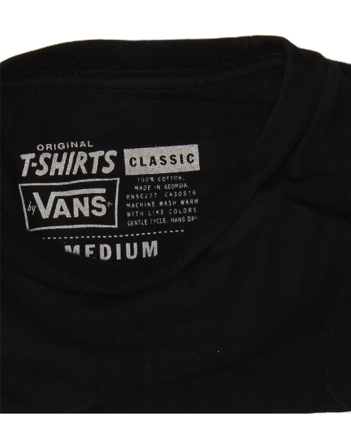 VANS Mens Classic Classic Fit Graphic T-Shirt Top Medium Black Cotton Vintage Vans and Second-Hand Vans from Messina Hembry 