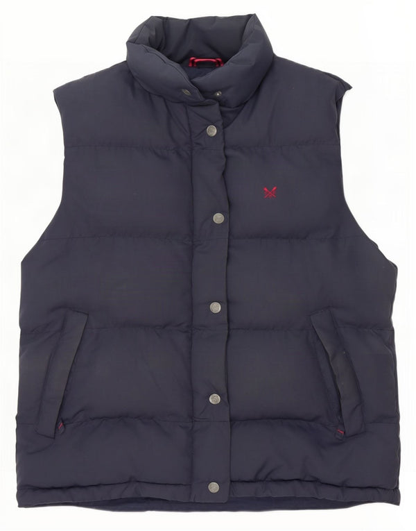 Crew Clothing Gilet căptușit pentru femei UK 12 Medium Bleumarin Poliester