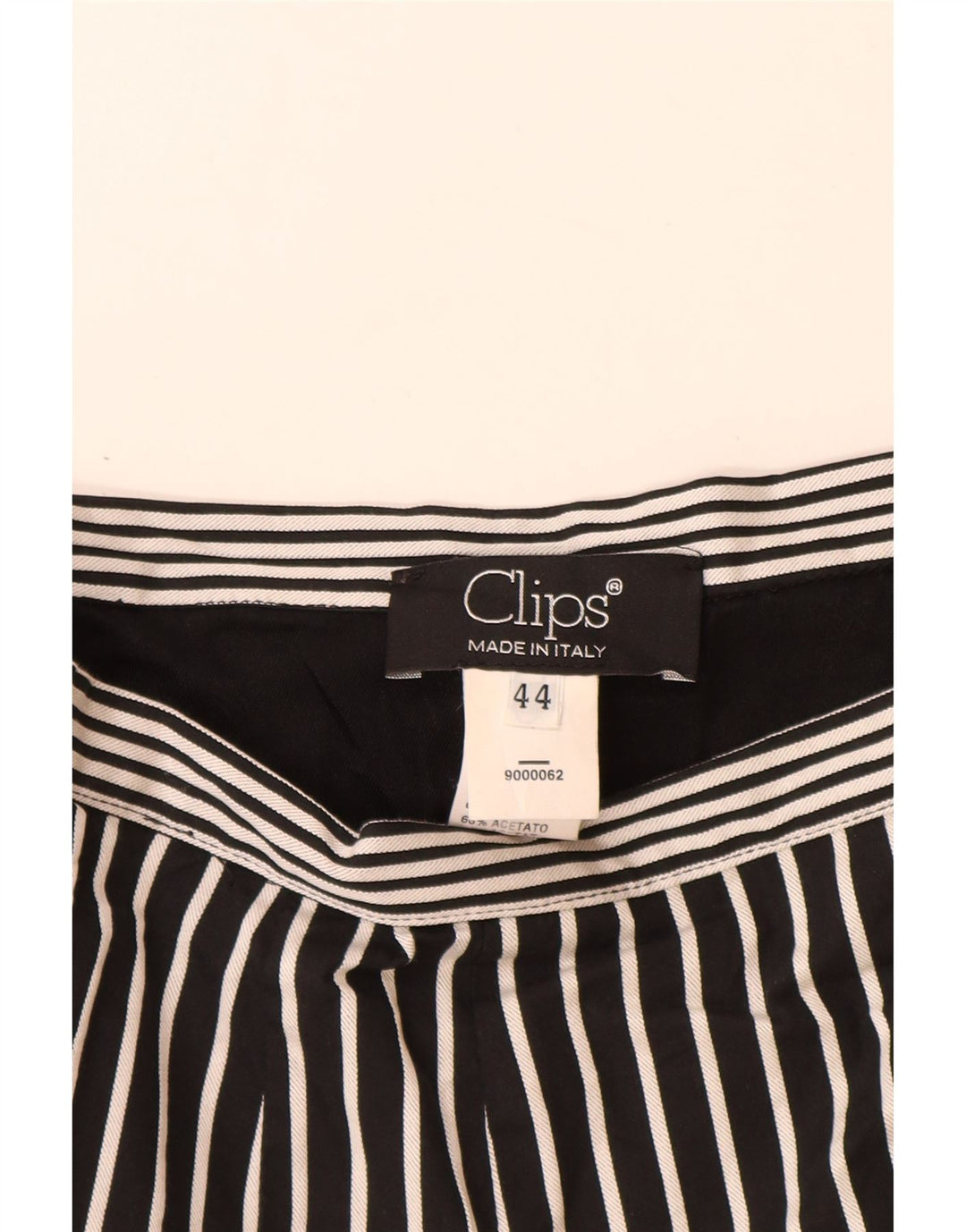 Clips Fusta A-Line Femei IT 44 Medium W28 Negru Pinstripe Acetat
