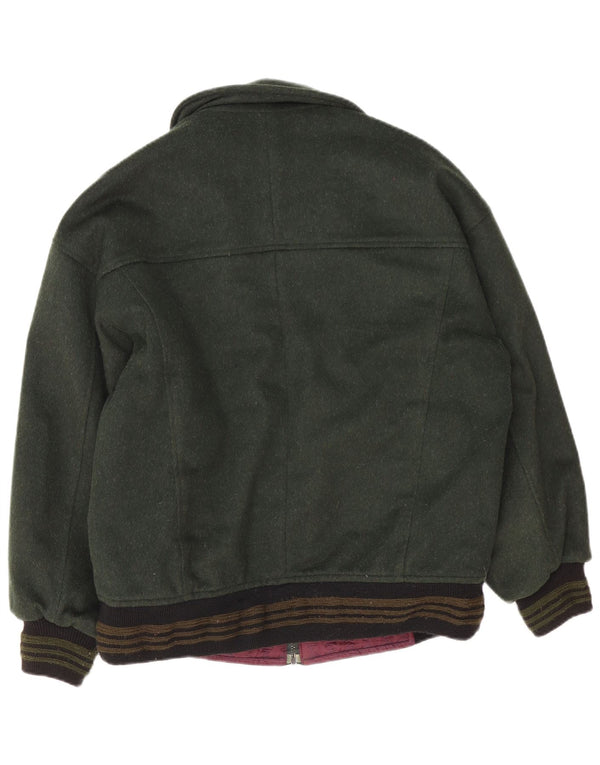 Bomber vintage pentru bărbați UK 40, mare, verde, colorblock