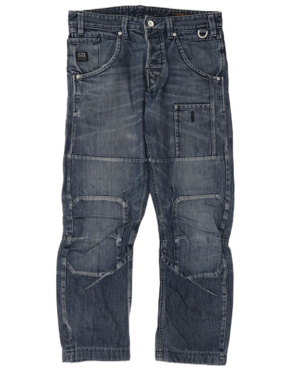 JACK & JONES Blugi drepti pentru bărbați W34 L29 Albastru