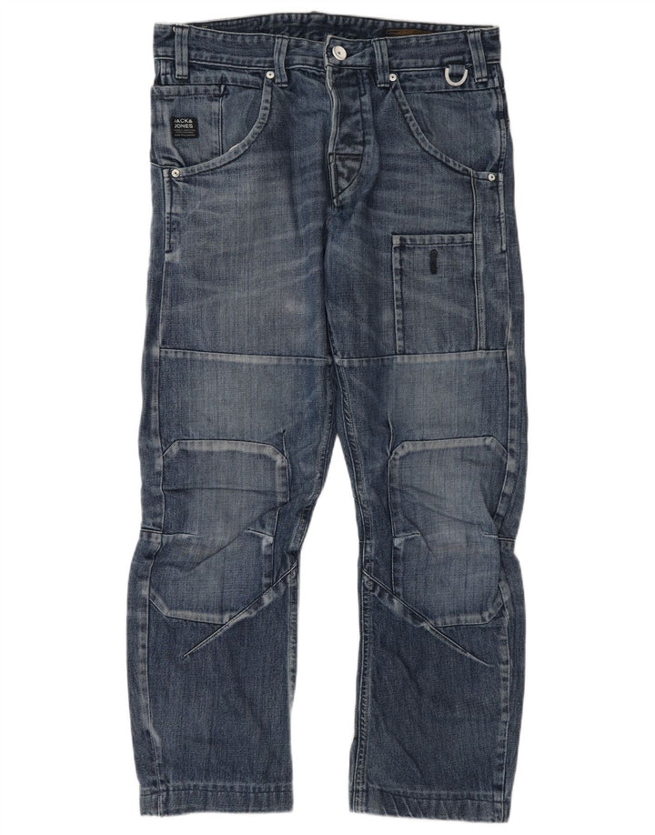 JACK & JONES Blugi drepti pentru bărbați W34 L29 Albastru