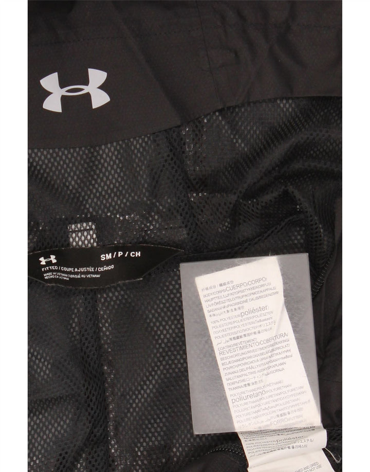 Jachetă de ploaie cu glugă pentru bărbați Under Armour UK 36 Poliester negru mic