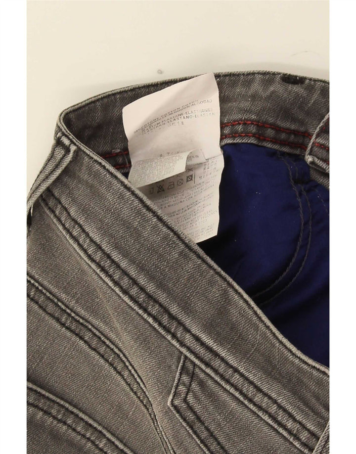 Fusta mini denim pentru femei Replay W28 bumbac gri mediu