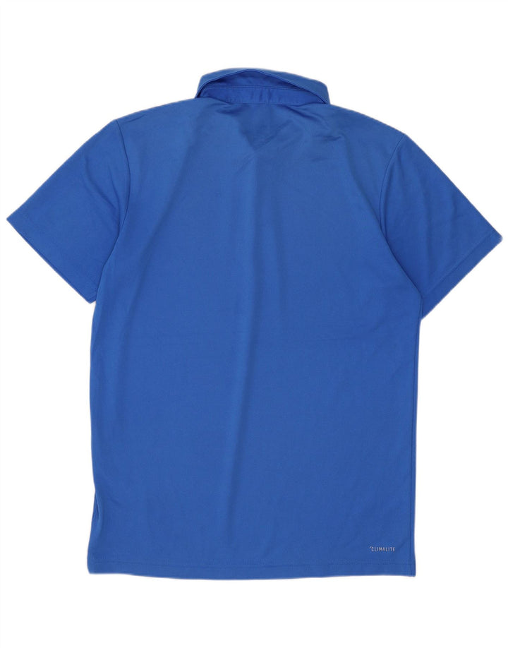 Tricou polo Adidas Climalite pentru bărbați, poliester albastru mic