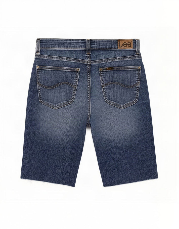 Pantaloni scurți din blugi Cameron Lee pentru femei W30, bumbac albastru mediu