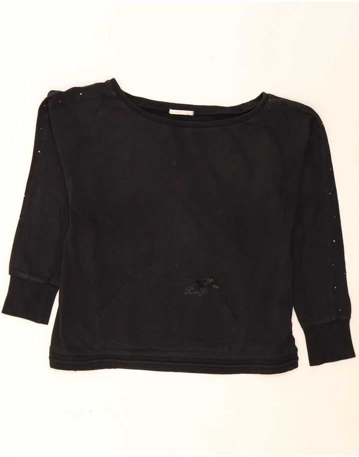 LIU JO Womens Sweatshirt Jumper UK 14 Large Black Vintage Liu Jo and Second-Hand Liu Jo from Messina Hembry 