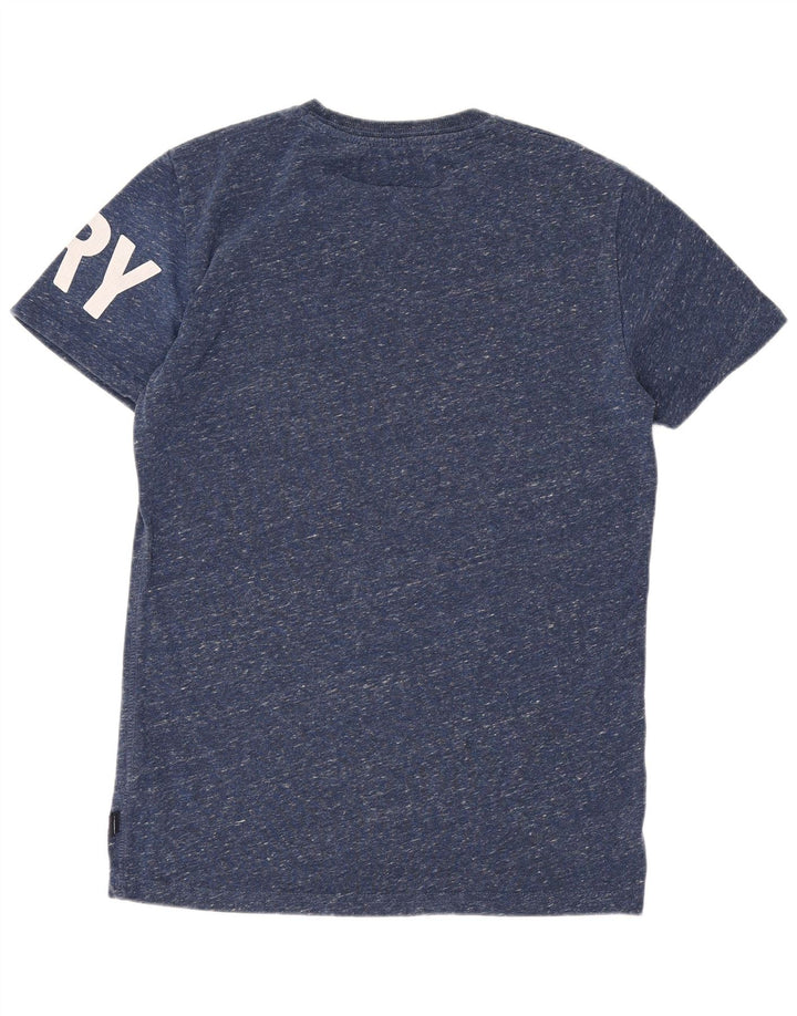 Tricou grafic pentru bărbați Superdry Top mic, albastru marin, poliester pătat
