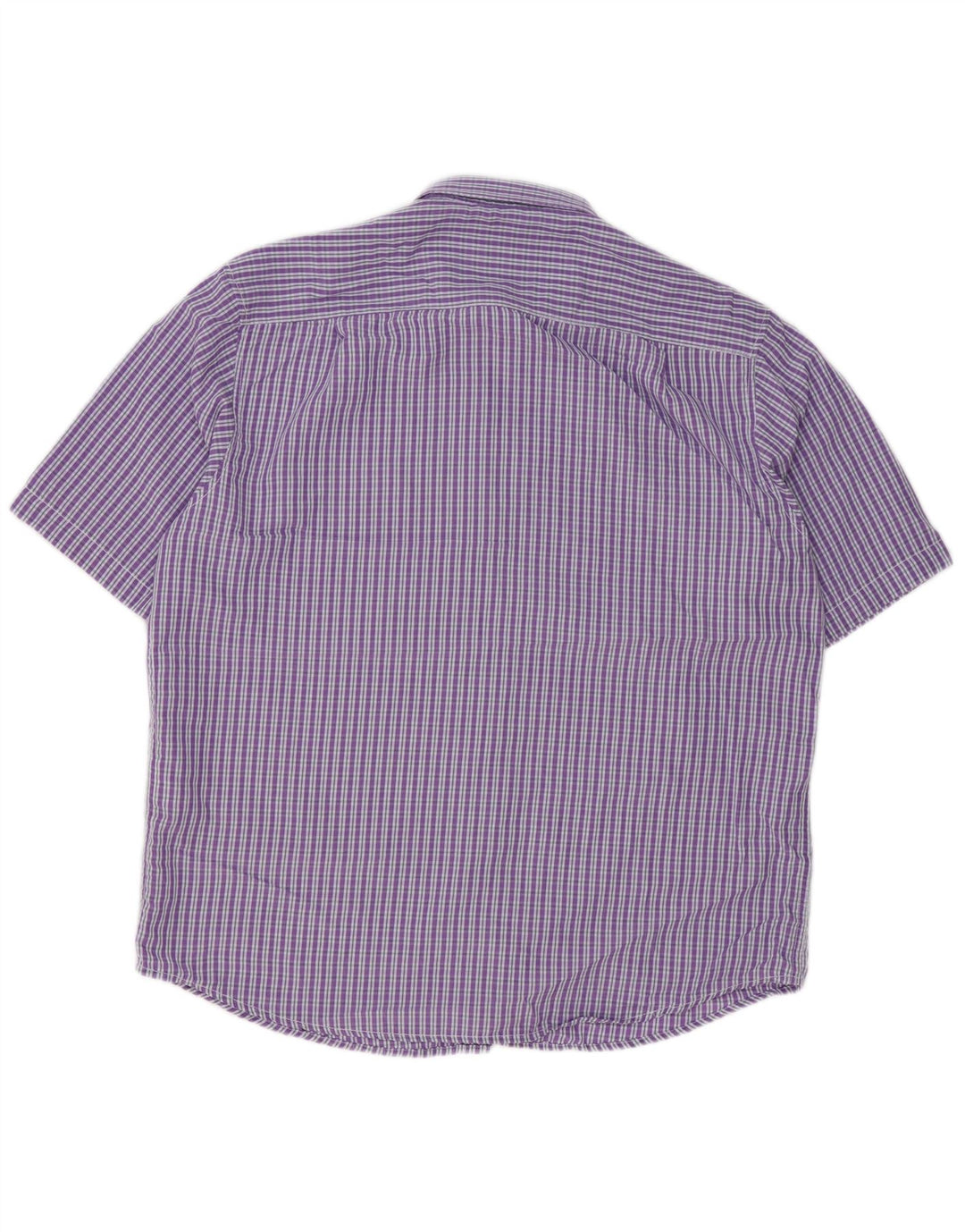 Cămașă cu mânecă scurtă pentru bărbați JAMES PRINGLE Poliester vichy violet mare