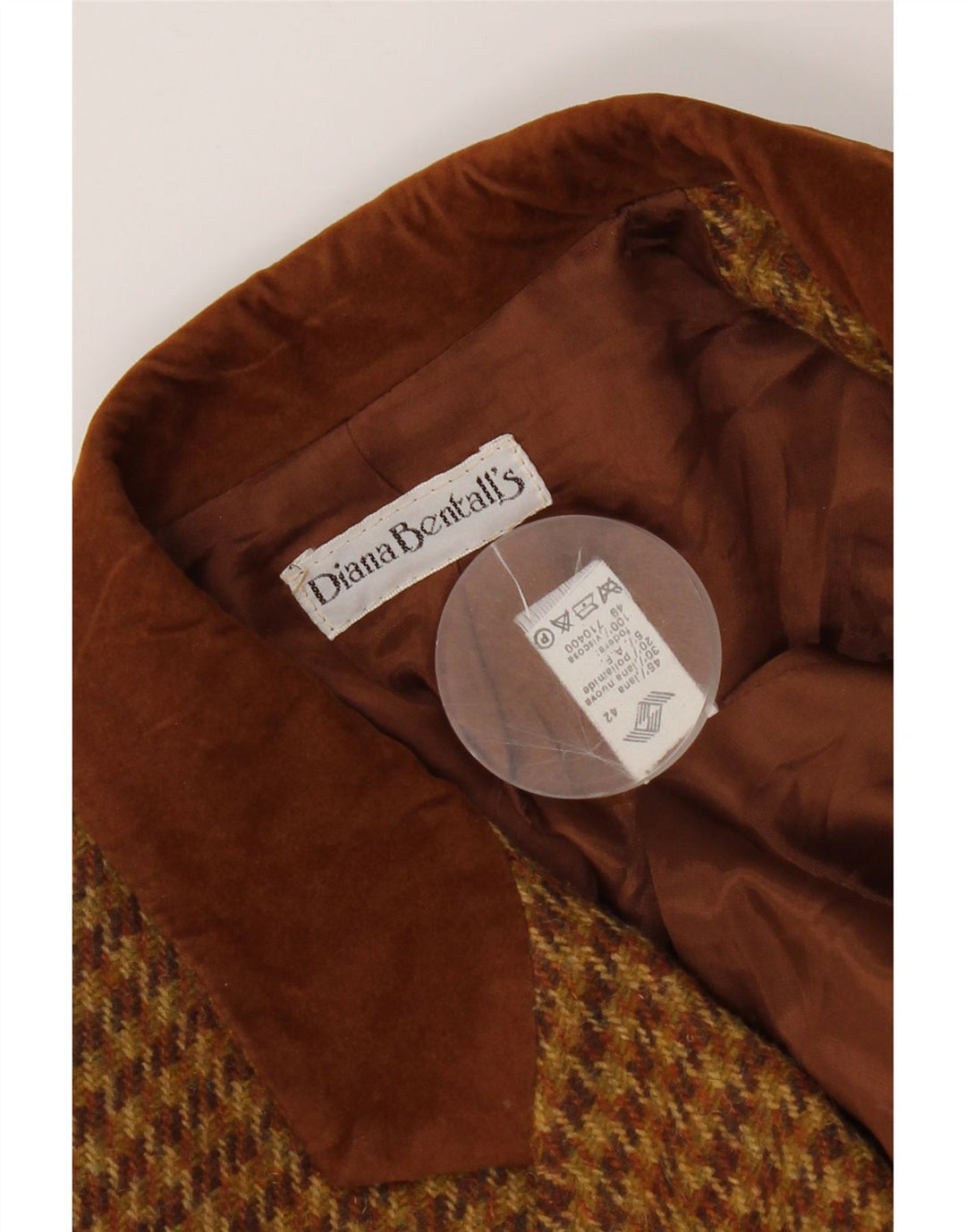 Blazer pentru femei de la Diana Bentall IT 42 Medium Brown Houndstooth