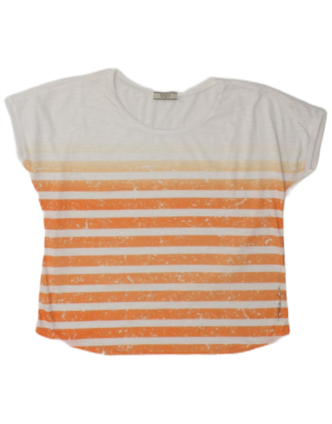 Tricou pentru femei Guess Top UK 14 Medium White Striped