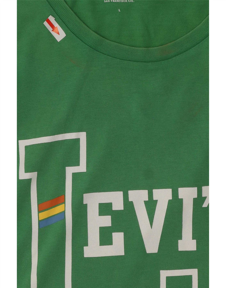 Tricou grafic pentru bărbați Levi's Top mare din bumbac verde